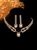 Elegant Rhinestone Cross Necklace Set: Luxury Bridal Jewelry Trio for European and American Wedding Dresses