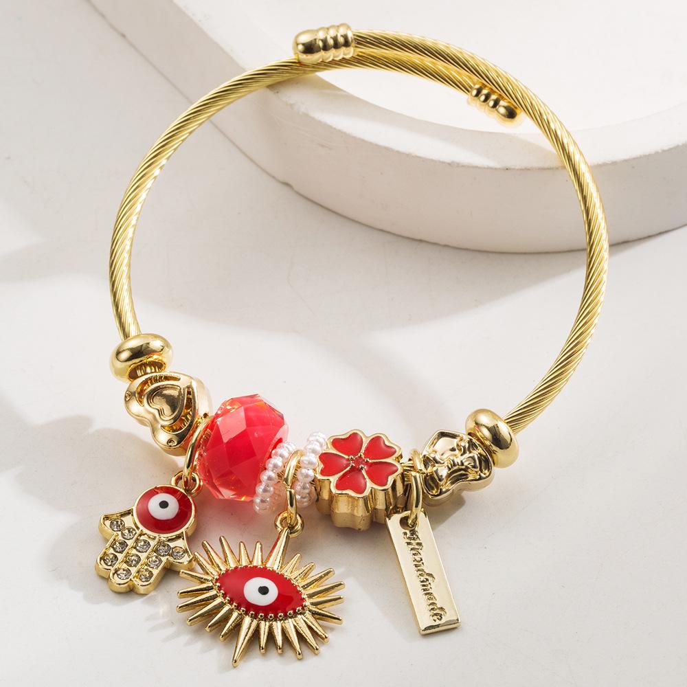 

Кулон Браслет Модный Универсальный Из бусин Регулируемый Парный Браслет красный