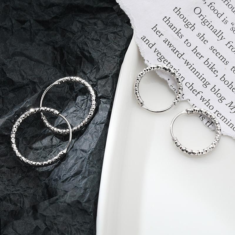Glitter Gypsy Ear Buckle Niche Design Cold Wind Circle Earrings Internet Celebrity Douyin Live Drainage Earrings