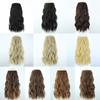 MISSQUEEN Pure Brown Long Wavy Hair Extensions Synthetic Fiber Natural Invisible Wire and Clips Daily Wear Hairpiece