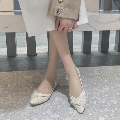 Chaussures de voyage à bout pointu, à semelle plate et à bouche peu profonde, à la mode et confortables, style torsadé, nouvelle collection été
