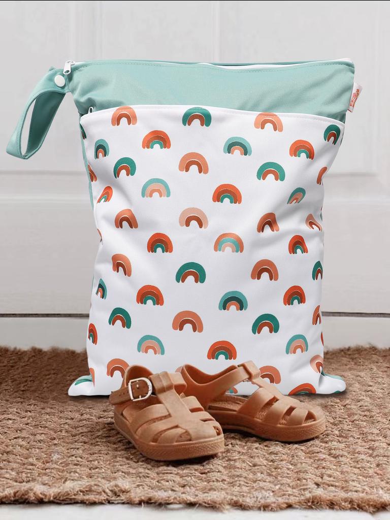 Nordic Series Children's Room Kindergarten Diaper Storage Bag, Wet and Dry Separation Waterproof Bag