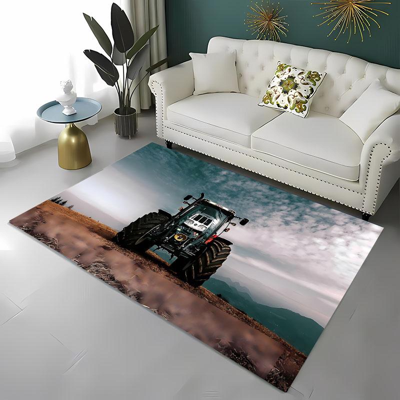 Car Tractor Series Pattern Carpet, Living Room and Bedroom Household Items, Kids Room Sofa Mat Doormat Floor  Anti-slip Rug Gift