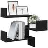 2 Pieces Wall Mounted Shelf for Bathroom, Living Room and Entrance Decorative Storage Rack, 40x40x49.5cm