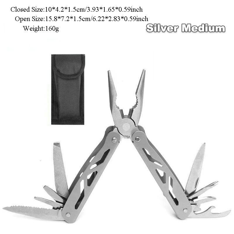 Outdoor Folding Multi-Pliers Stainless Steel Portable Emergency Survival Knife Clamp for Hunting Hiking Camping Rescue Equipment
