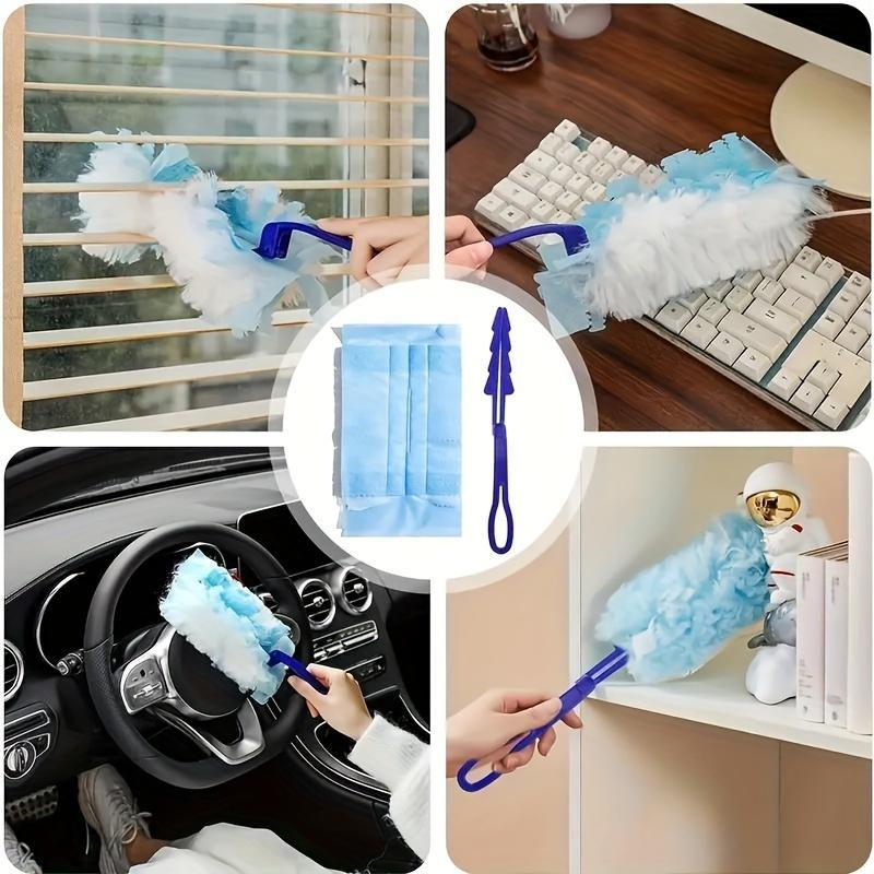 New 50-10PCS Dusting Brush Disposable Electrostatic Absorbent Fiber Duster Air-condition Car Furniture Cleaning Duster Set Tools