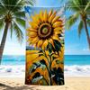 1Pc Sunflower Field Tuscany Beach Towel, Quick Dry, Multi-Use for Beach Pool Gym Yoga Home Travel, Christmas, Halloween, Xmas Gift M929411