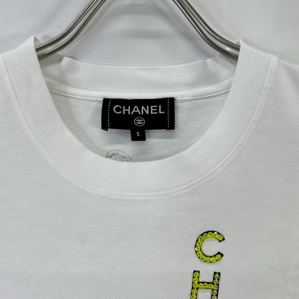 CHANEL Pharrell Williams P61052 T-shirt (Bees Logo) tops S whiteUsed