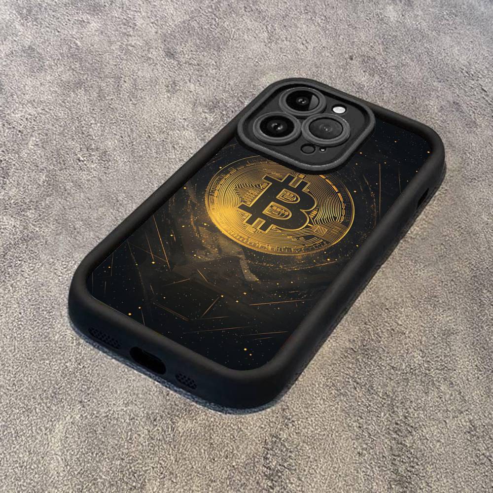 

Luxury B-Bitcoin Phone Case For IPhone 17 16 15 14 Plus 13 12 11 Pro Max Silicone Cover iPhone 13 pro