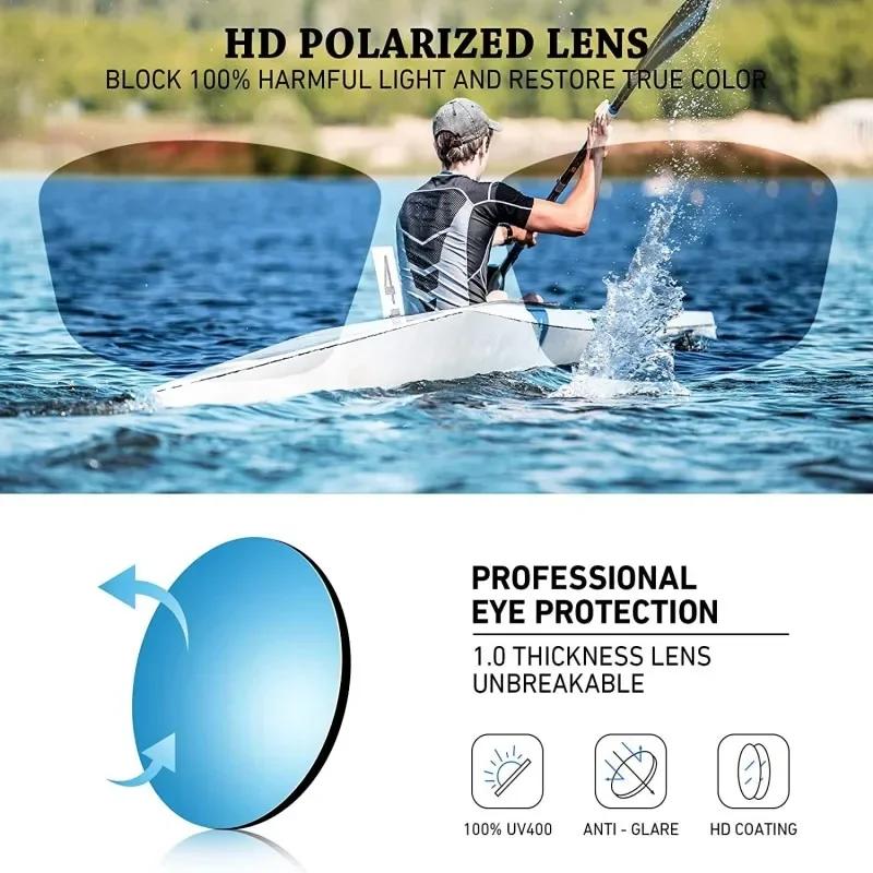 Polarized Men Women Sunglasses Driving Fishing Hiking Glasses Vintage Sports Colorful Film Dust Proof Glasses for Man Cycling