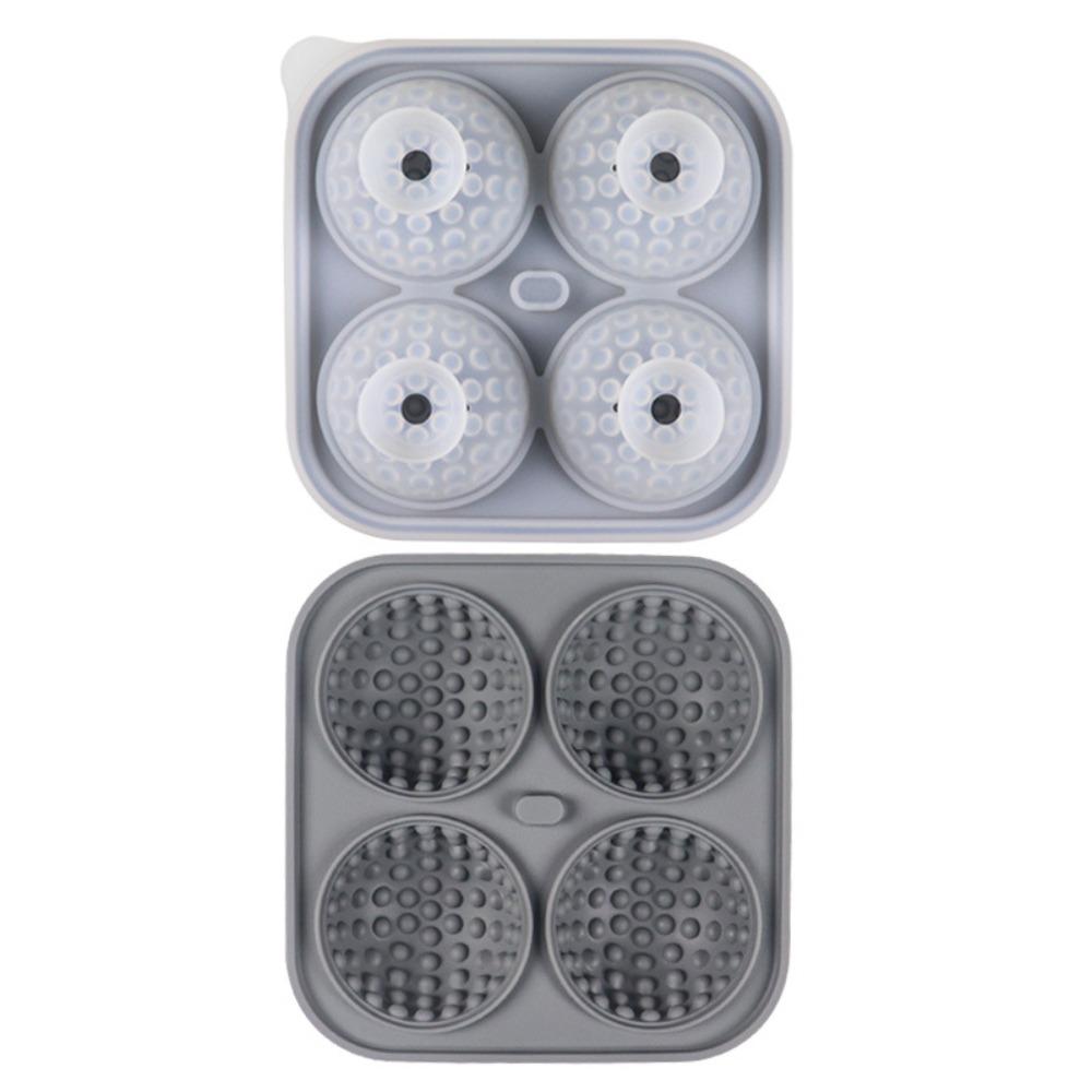 Funnel Type Lid Golf Ball Ice Mold Silicone Sphere Ice Mold DIY Ice Cube Tray  Cocktails