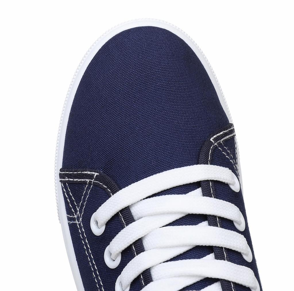 Women's White Lace-up Canvas Shoes - Soft, Breathable, Casual All-Match Sneakers for Spring and Autumn