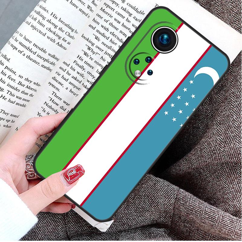 Uzbekistan Flag Coat Of Arms Case For Honor Magic 8 Pro 5 6 7 Lite Honor 400 200 50 70 90 X9d X9c X9b X9a X8b Win RT Cover