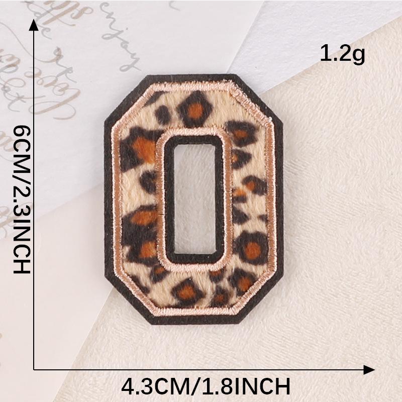 Embroidery Label Leopard Print English Alphabet Cloth Label Clothes And Hats Hand Account Diy Patch Accessories Embroidery Stickers Cloth Stickers