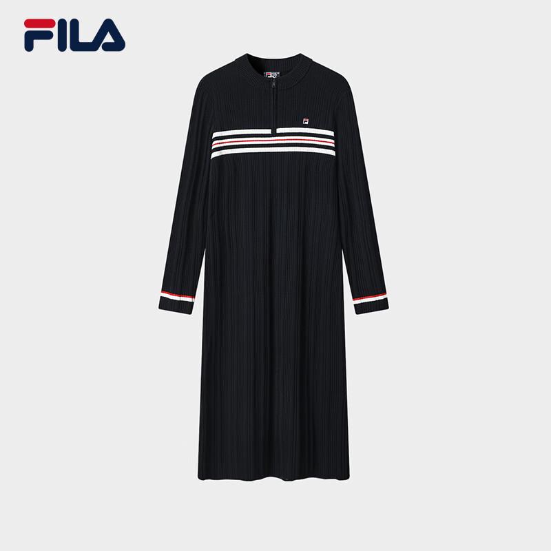 FILA Women's 2025 Winter Slim-Fit Knit Sweater Dress