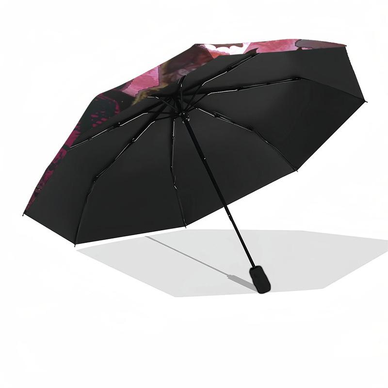 1pc Halloween Spooky Automatic Open, Windproof, Compact Travel Umbrella, Gift for Birthday, Christmas, Business 93012