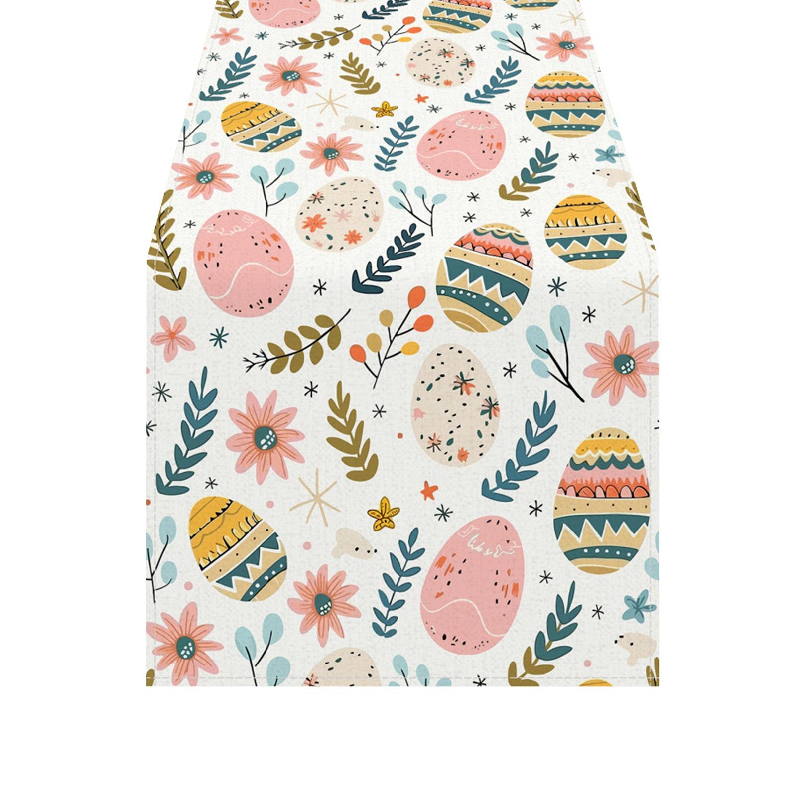 

Happy Easter Egg Table Runner Easter Spring Decorations For Tables Indoor Home Party Decor XS