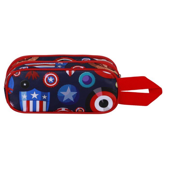 Trousse Double 3D - Captain America Patriot - Multicolore - Taille Unique