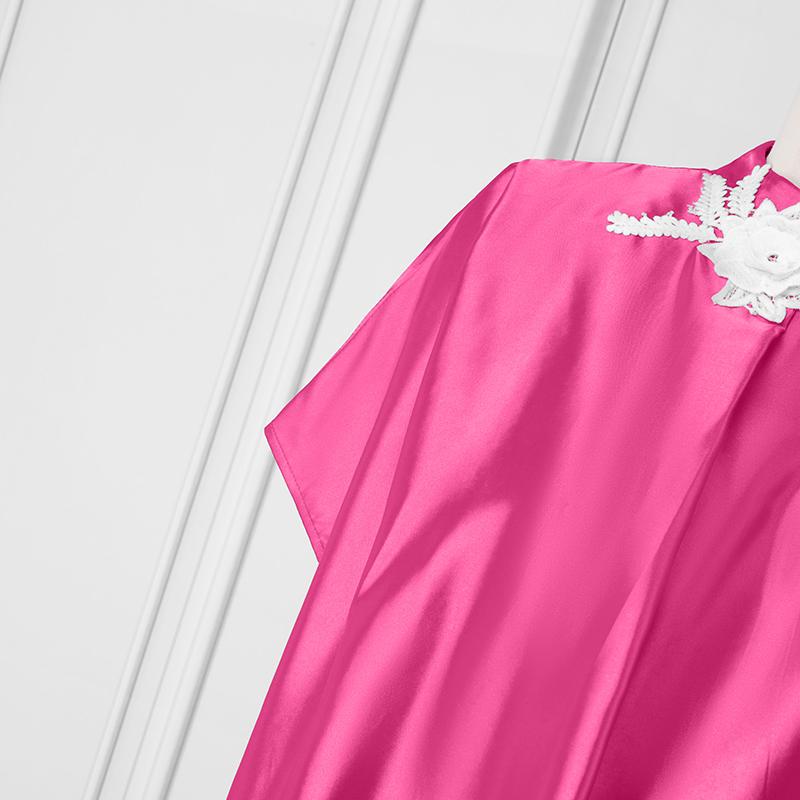 Oversized Women Short Sleeve Print Casual Loose Maxi Dress