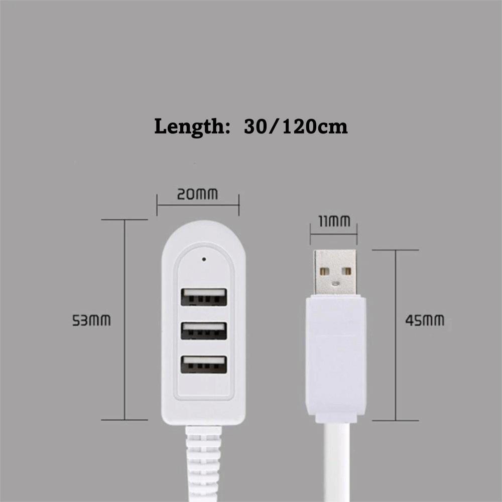 Portable Multi-function USB Hub Upgrade 2.0 3 In 1 USB Adapter 30/120cm USB Extender Cable