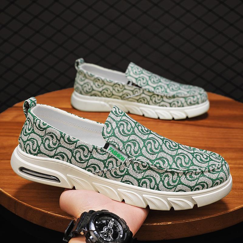 Fashion Men's Fashion Trend Casual Shallow Mouth Single Shoes 2025 Autumn New Style Mesh Breathable Comfortable Slip On Chunky sneakers