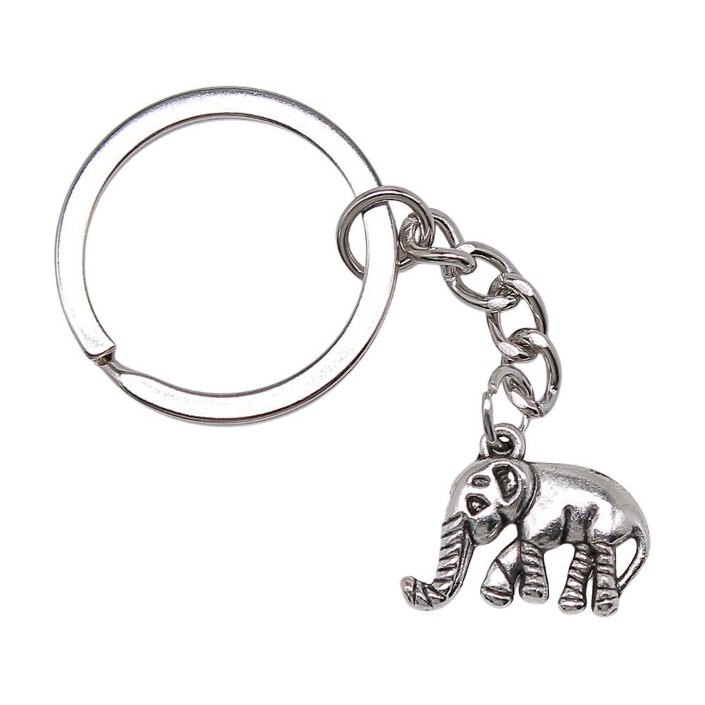 Pendants Elephant Charm Keychain Animal Theme Key Ring 28mm