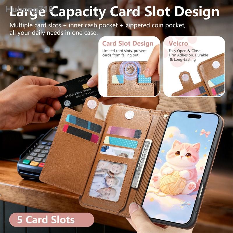 For Redmi Note 10 JE 10T 11S 11T 12 Explorer Turbo 12R 13 Max Pro Plus 4G 5G Case Flip Leather Zipper Coin Purse Wallet Cover Multi Card Slots