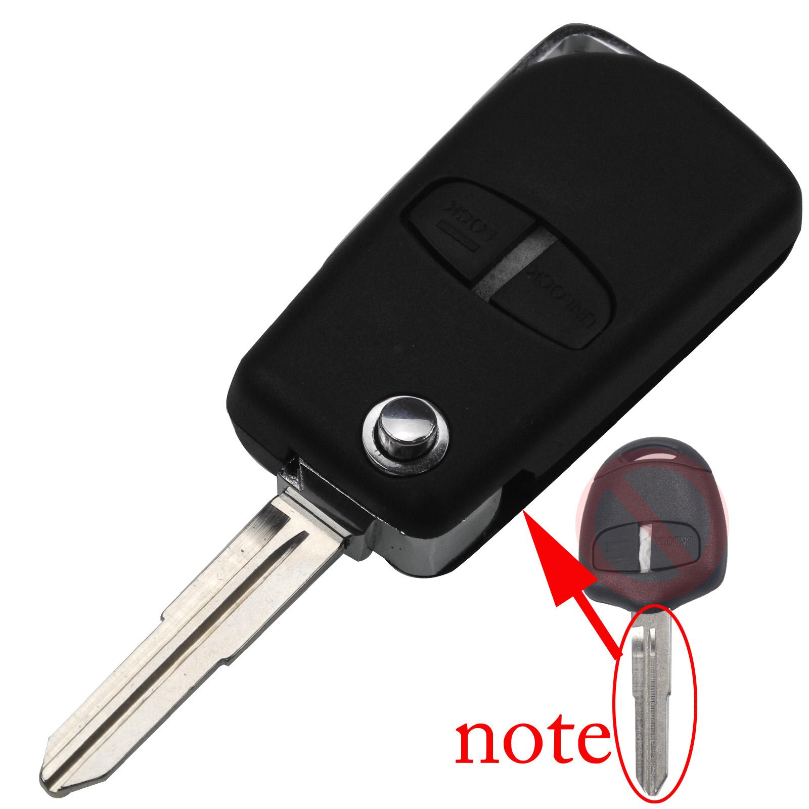 

jingyuqin Remote Modified Flip Car Key Case For Mitsubishi Pajero Sport Outlander Grandis LANCER-EX ASX 2/3 Button Fob Shell ярко-синий