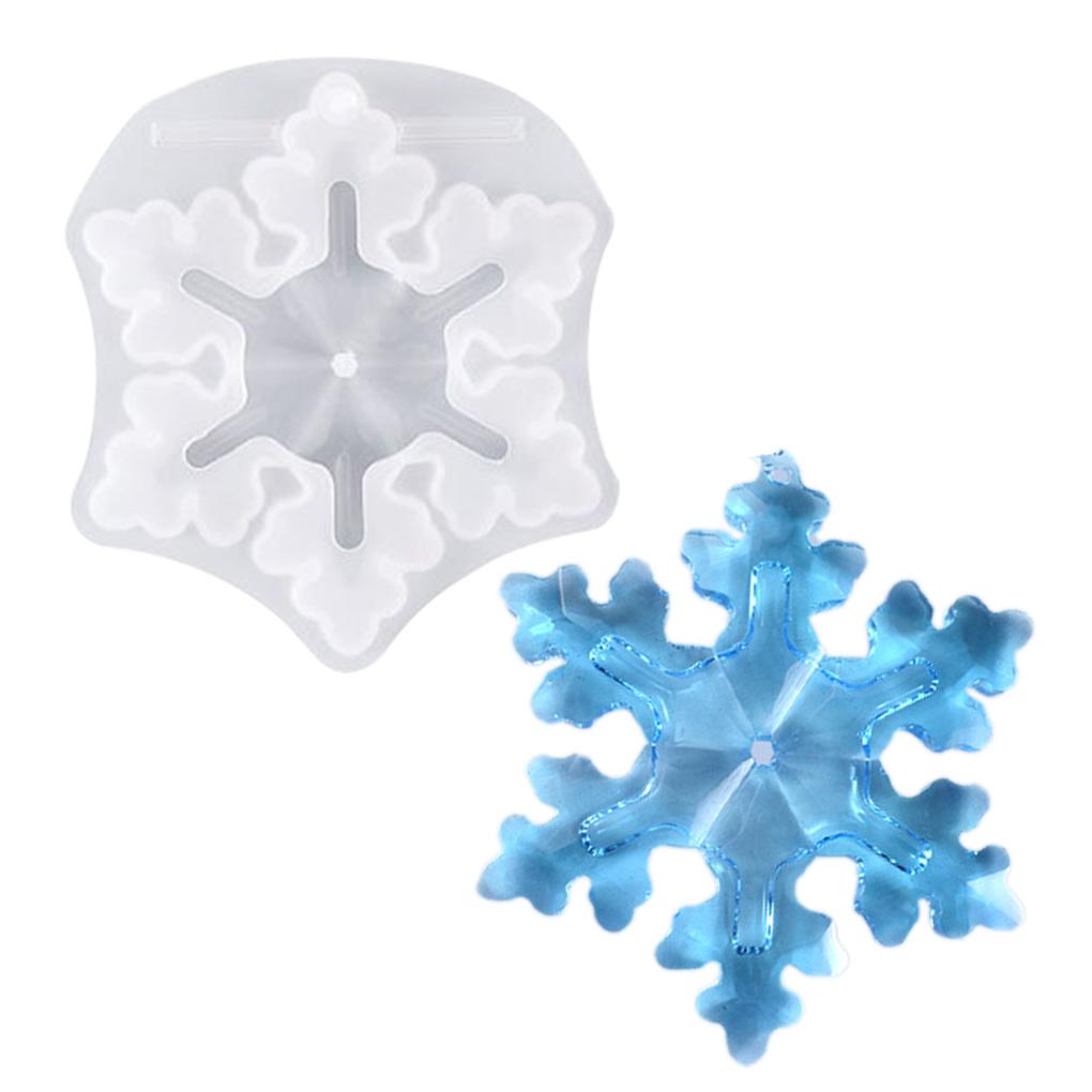 Snowflake Molds Pendant Artistic DIY Craft Party Handmade Decoration Mold New Year Christmas Festival Resin Mould Making