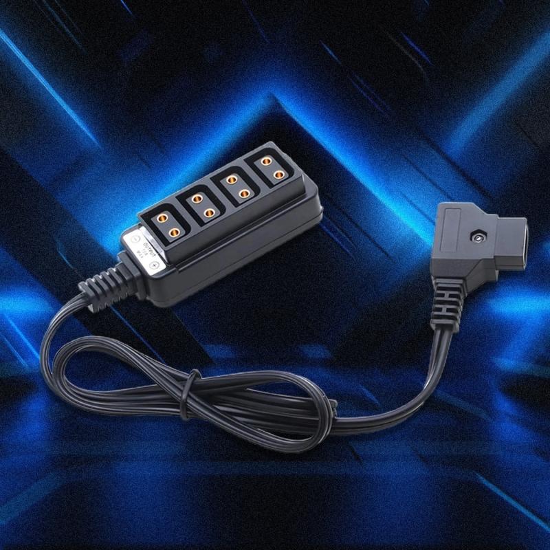 D-Tap Male Plug To One Point Four Female Distributor Battery Conversion Cable D-Tap Male To 4 Port Female Adapter