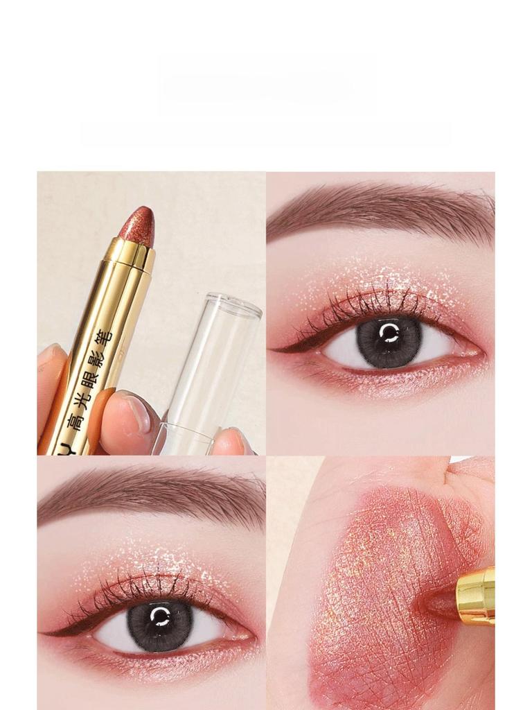 MKING Lazy Eye Makeup: Highlight & Lying Silkworm Double-Ended Eye Shadow Pen - Smudge-Free Eye Makeup Repair Cream