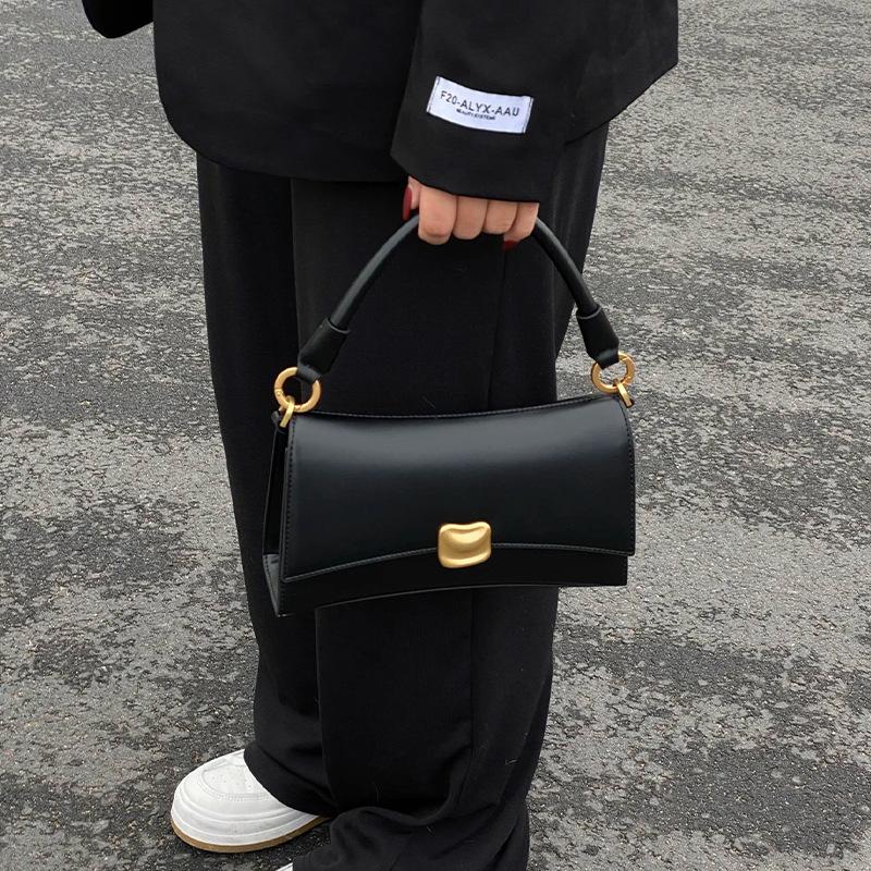 Black Underarm Baguette Bag Women'S High-End Texture Niche Handbag Is Now Popular Messenger Bag Winter