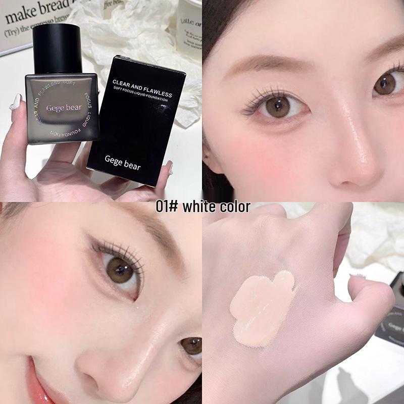 Gege Bear Безупречный Мягкий Матовый Тональный Крем: Стойкий, Кремовый, Идеально для студентов и вечеринок