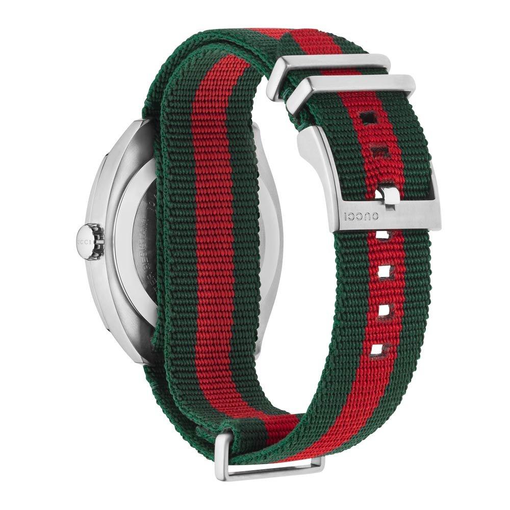 Gucci YA142305 GG2570 Black Canvas 41mm Men's Watch