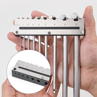 Hexagonal Wrench Holder Durable Metal Wall Bracket Multi Specification Hole Storage Rack Screw Fixation Wood Tool