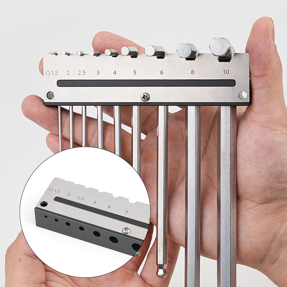 Hexagonal Wrench Holder Durable Metal Wall Bracket Multi Specification Hole Storage Rack Screw Fixation Wood Tool