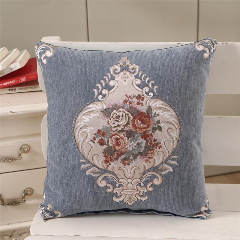 Copricuscino per divano 45x45cm in ciniglia con fiore di peonia Decorazione per soggiorno domestico Capodanno cinese