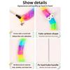 Pet Toy, Big Eyes Rainbow Caterpillar Cat Toy, Soft Flannel To Relieve Boredom and Have Fun, Cat Toy