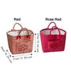 Handheld Red Plaid Storage Basket Large Capacity Clothes Toys Storage Basket  Picnic