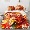 Demon Slayer Agatsuma Zenitsu Duvet Cover Set HD Comforter Cover for Boys Bedding Sets Bedclothes Bedroom Decor