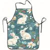 1pc Rabbit and Floral Pattern Apron, Perfect Gift for Friends, Essential for Kitchen Baking, Suitable for Indoor and Outdoor Use, Polyester Material,