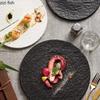 Stone Patterned Ceramic Plate Steak Plate Serving Plate Cake Plates Dessert Sushi Dish Molecular Cuisine Restaurant Tableware