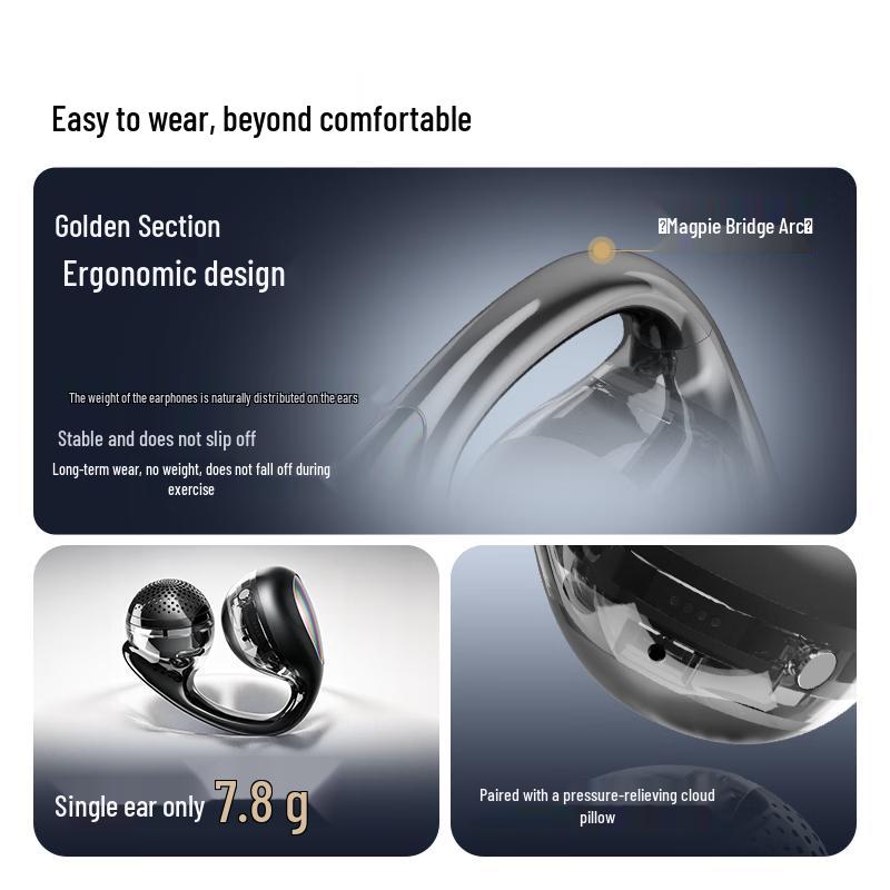 cleer Bridge Open-Ear Bluetooth Clip-On Sports Headphones
