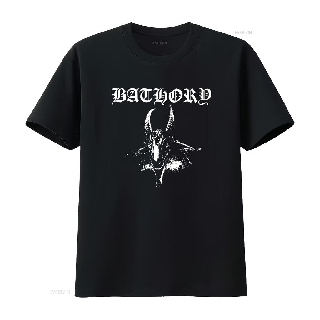 Bathory Heavy Metal Band Print T Shirt Available In Full Sizes From S To 5xl Vintage Stretched Top For Everyday Wear
