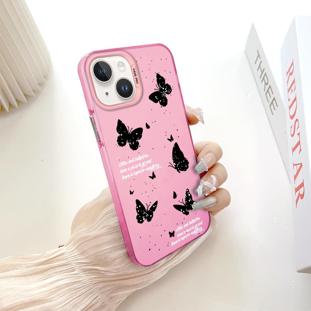 Fashion Colorful Sliver Double Sided Phone Shell Soft Edge Hard Case Full Cover Shockproof Phone Casing for iPhone Samsung Xiaomi Redmi Poco