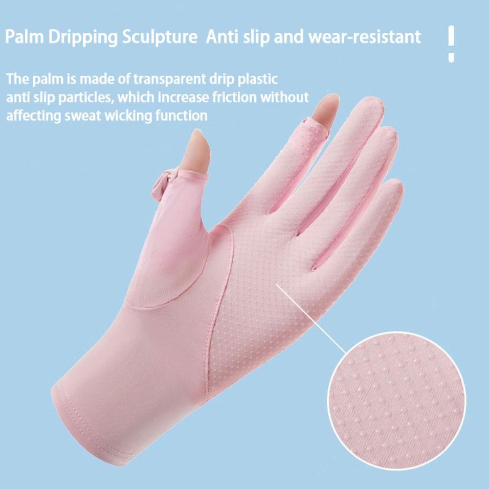 Touch Screen Sunscreen Gloves Anti-UV Mittens Fashion Riding Gloves Women