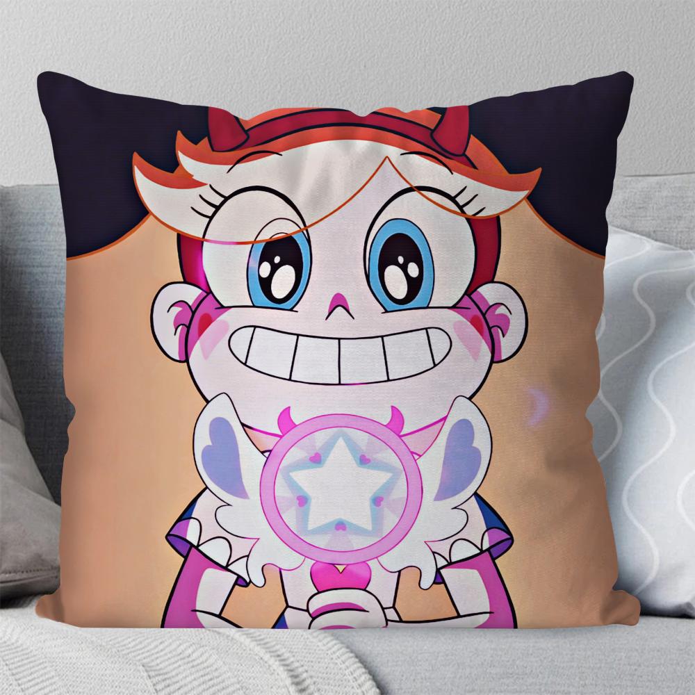 1pc S-Star B-Butterfly Animation Pillow Case Square Pillow Bedroom Sofa LeisureComfortCushionCarLivingRoom Home Decoration 40X40