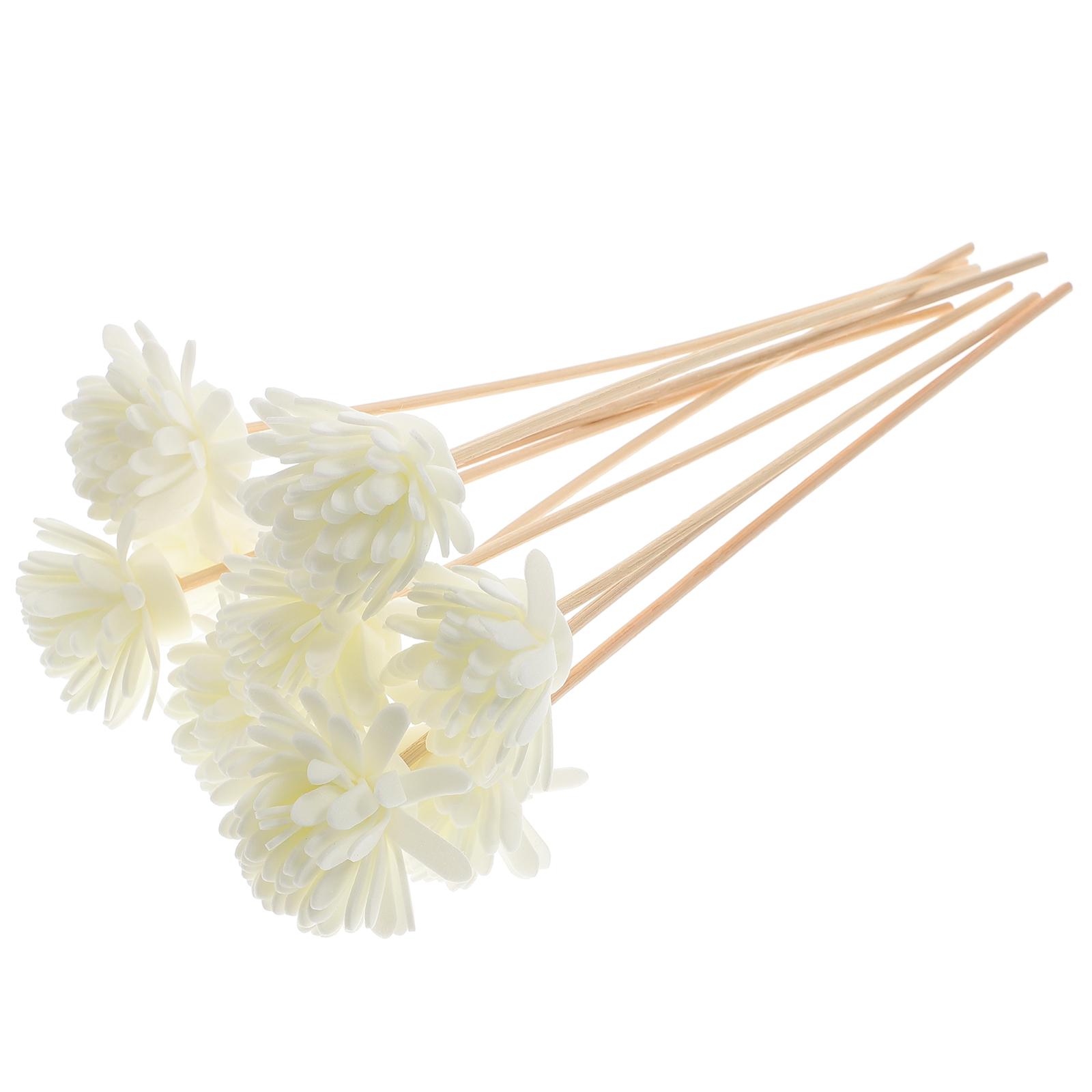 

10pcs Aroma Diffuser Rattan Sticks Chrysanthemum Essential Oil Home Decor Diffuser Sticks Eco Friendly Scent Booster білий