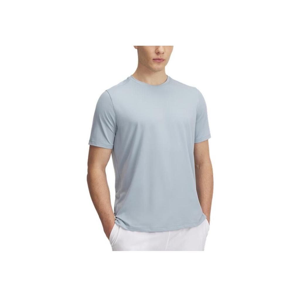 Under Armour Meridian Soft Series Round Neck Training Short Sleeve T-Shirt Men Tops Harbor-Blue 1386973-465