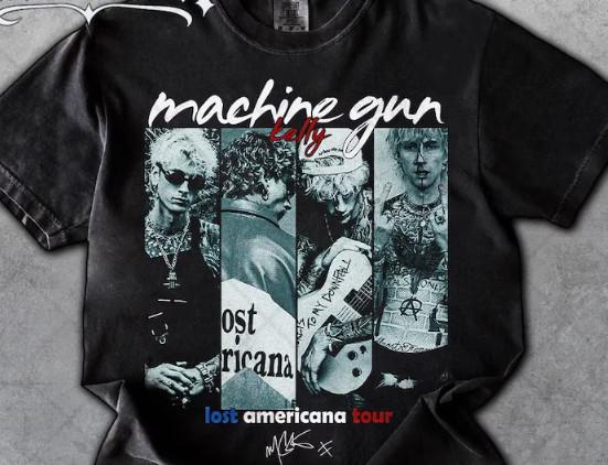 Machine Gun T-Shirt, MGK Music Americana Tour Fan T-Shirt XXXXL